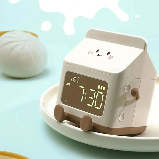 Maitopurkki design herätyskello 9-vuotiaalle tytölle