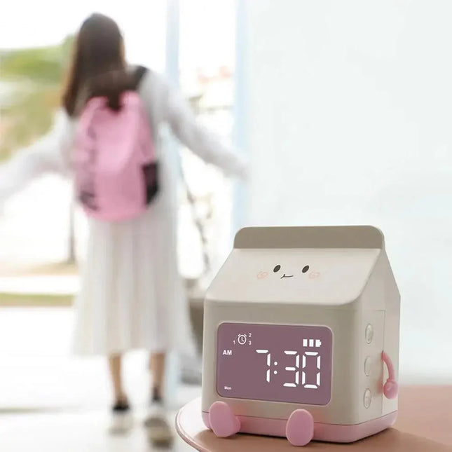 Maitopurkki design herätyskello 9-vuotiaalle tytölle