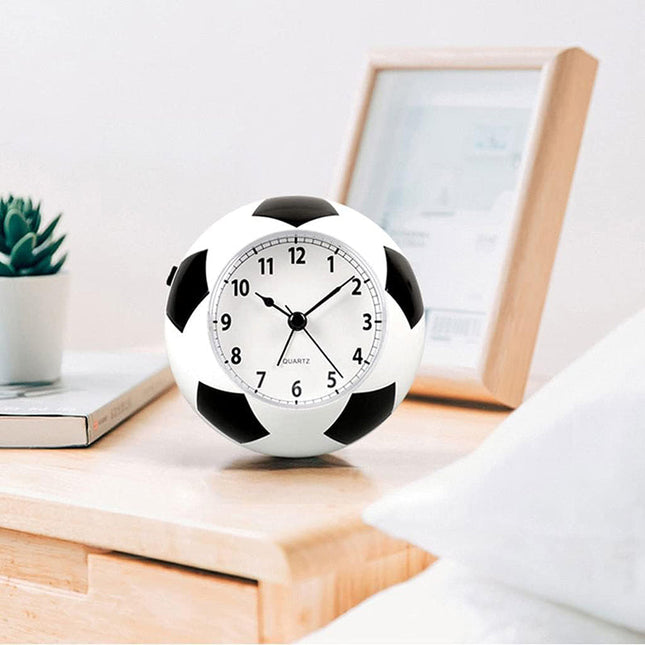 Jalkapallon muotoinen herätyskello lapselle