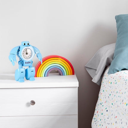 Muuntuva robotti herätyskello pojalle