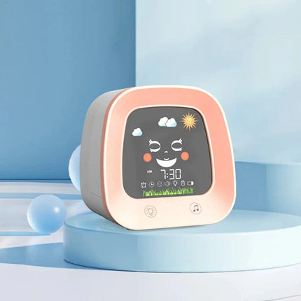 Tyttöjen opettavainen herätyskello yövalolla