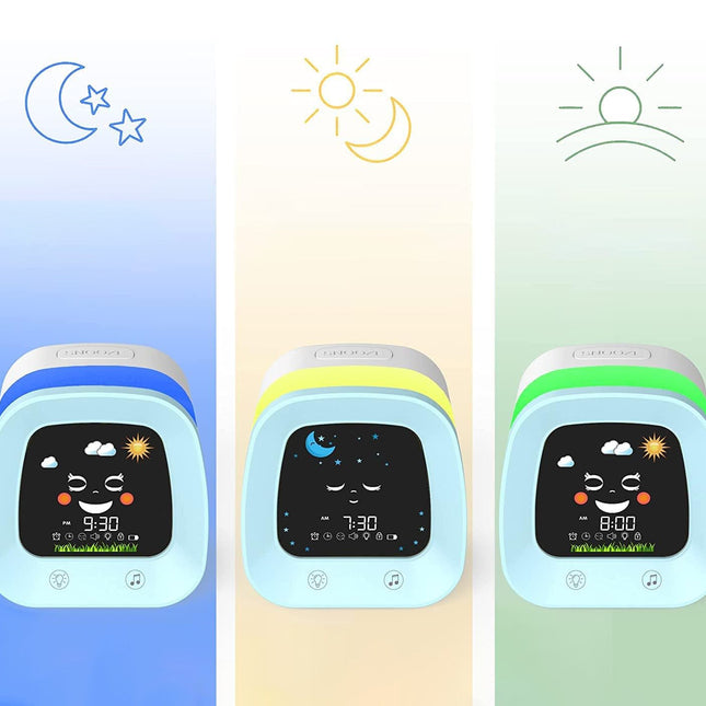 Poikien opettavainen herätyskello yövalolla