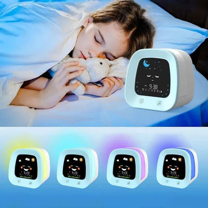 Poikien opettavainen herätyskello yövalolla