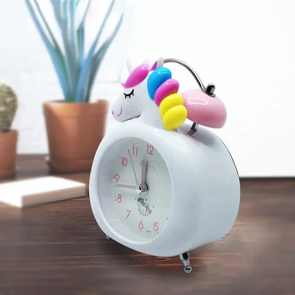 Yksisarvinen analoginen herätyskello lapselle