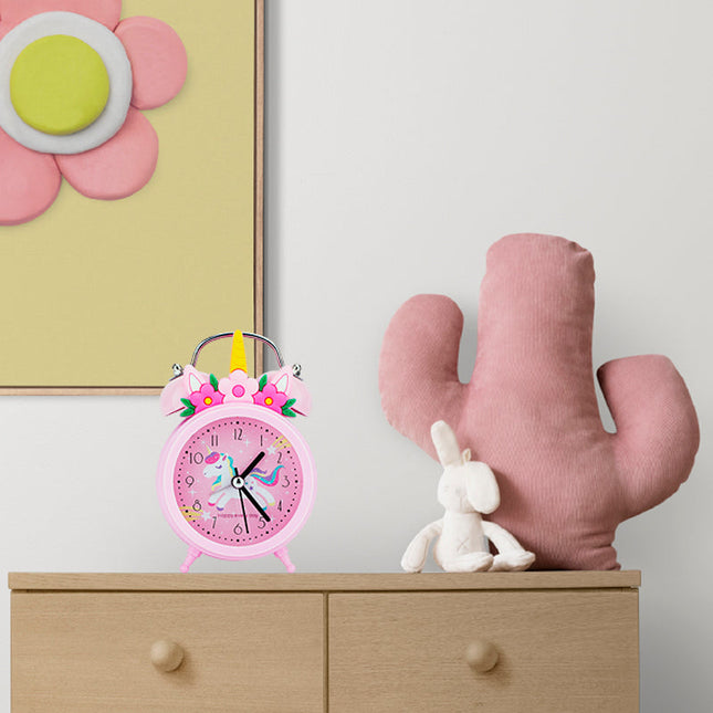 Yksisarvinen herätyskello yövalolla tytöille