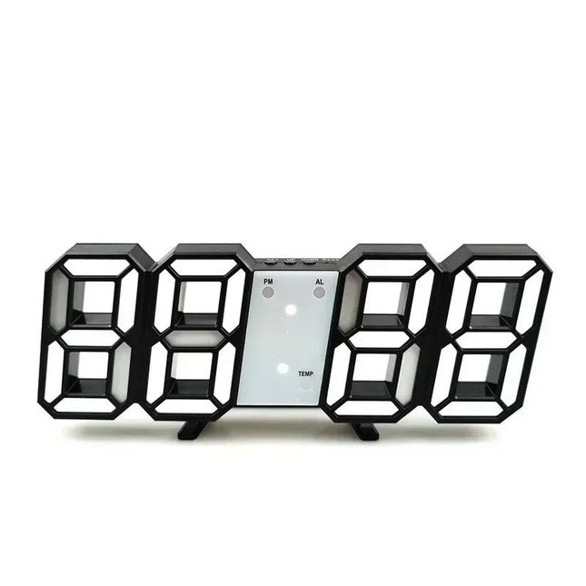 Moderni 3D LED digitaalinen seinäkello