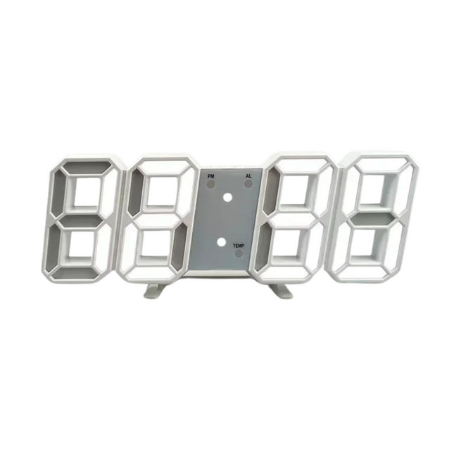 Moderni 3D LED digitaalinen seinäkello