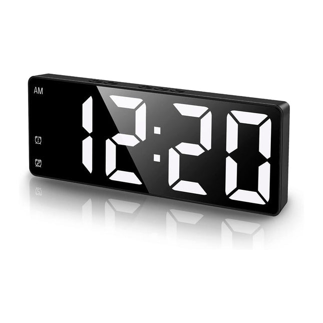 Paristokäyttöinen herätyskello peilinäytöllä