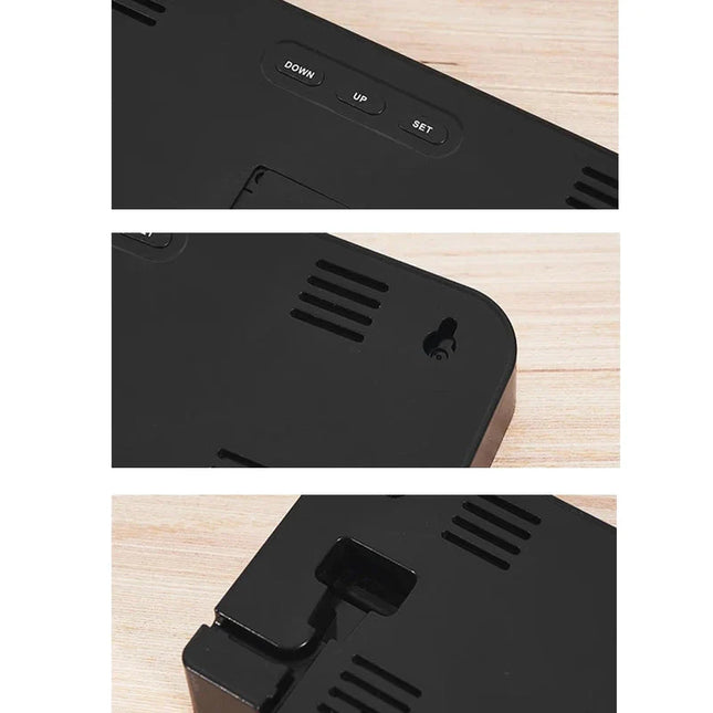 LED-herätyskello lämpötila- ja päivämääränäytöllä