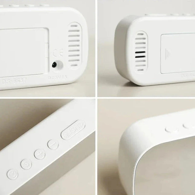 Verkkovirralla toimiva valaistu peiliherätyskello