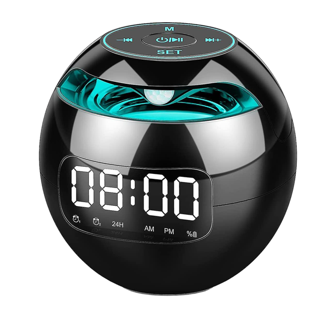 Kirkasvaloherätyskello MP3-soittimella ja äänillä