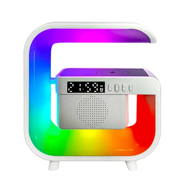 Kirkasvalo-lamppu herätyskellolla ja Bluetoothilla