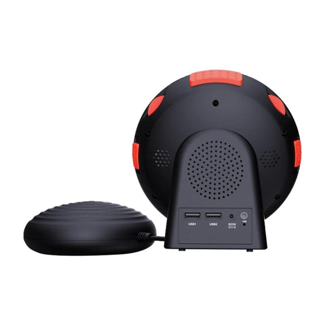 Musta tärinäherätyskello kuulovammaisille