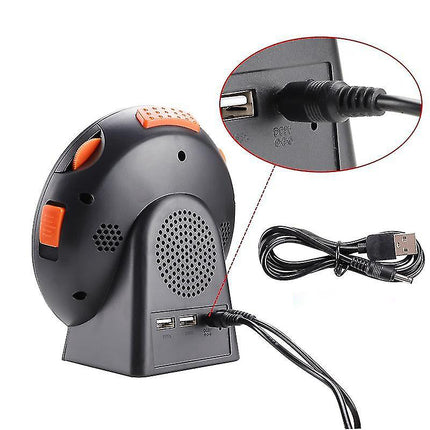 Musta tärinäherätyskello kuulovammaisille