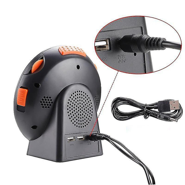 Musta tärinäherätyskello kuulovammaisille