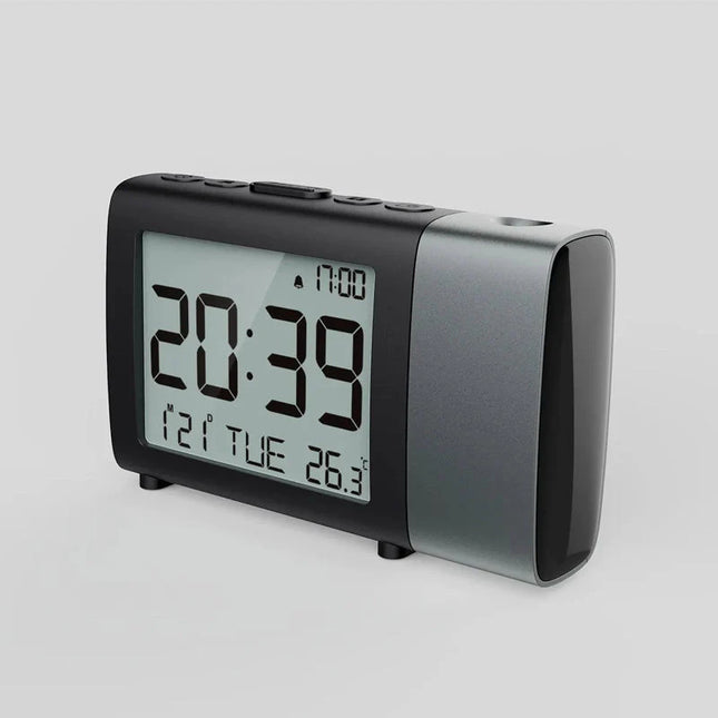 Kannettava paristokäyttöinen herätyskello projektorilla