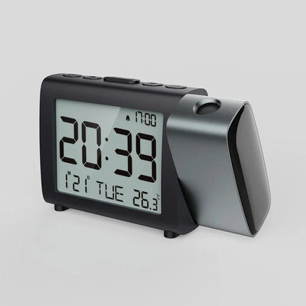 Kannettava paristokäyttöinen herätyskello projektorilla