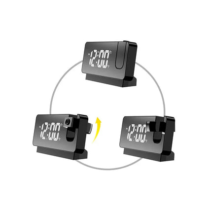 Moderni design-projektoriherätyskello värinäytöllä