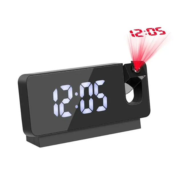 Moderni design-projektoriherätyskello värinäytöllä