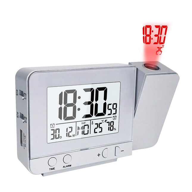 Ajan kattoon heijastava digitaalinen herätyskello