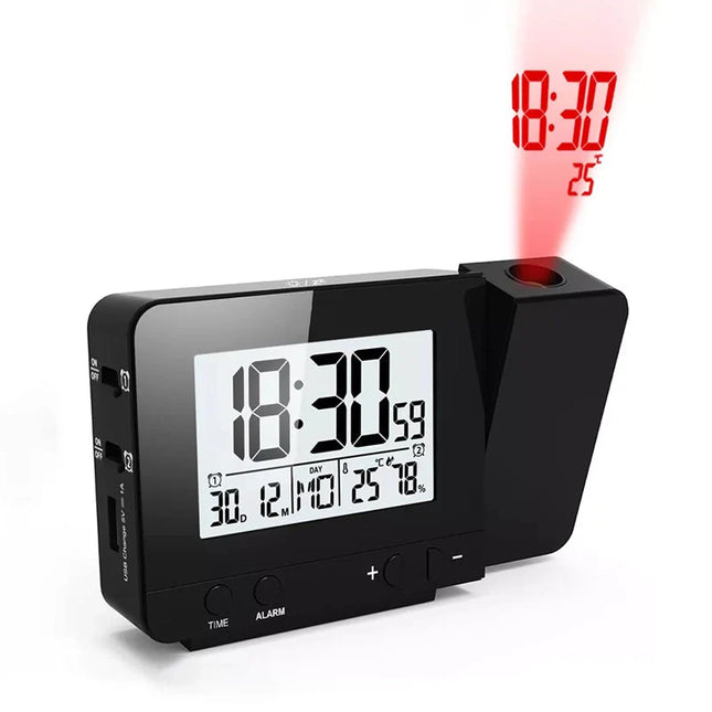 Ajan kattoon heijastava digitaalinen herätyskello