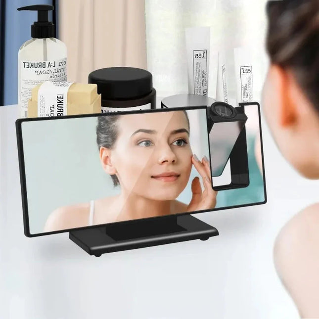 Musta digitaalinen projektoriherätyskello peilinäytöllä