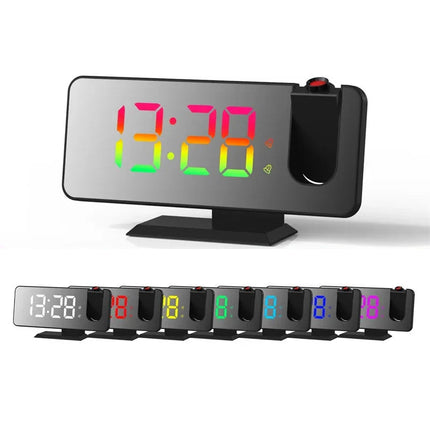 Verkkovirralla toimiva projektoriherätyskello peilillä