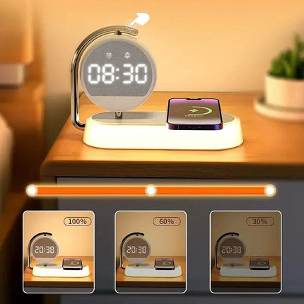 Auringonnousu-herätyskello langattomalla puhelinlaturilla