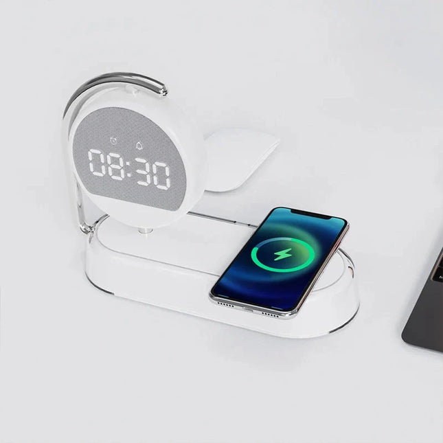 Auringonnousu-herätyskello langattomalla puhelinlaturilla