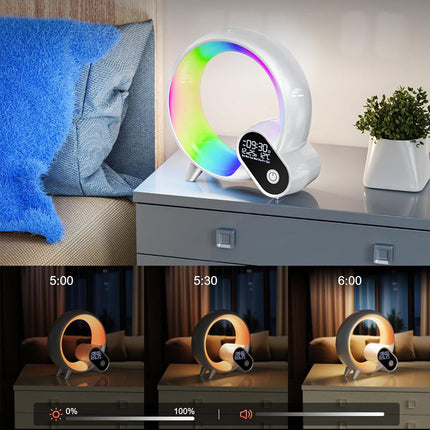 Herätysvalo luonnonäänillä ja auringonnousulla