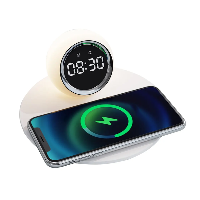 Auringonnousu-herätyskello langattomalla laturilla teinille