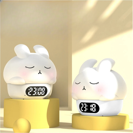 Suloinen pupu yövalo herätyskello vauvalle