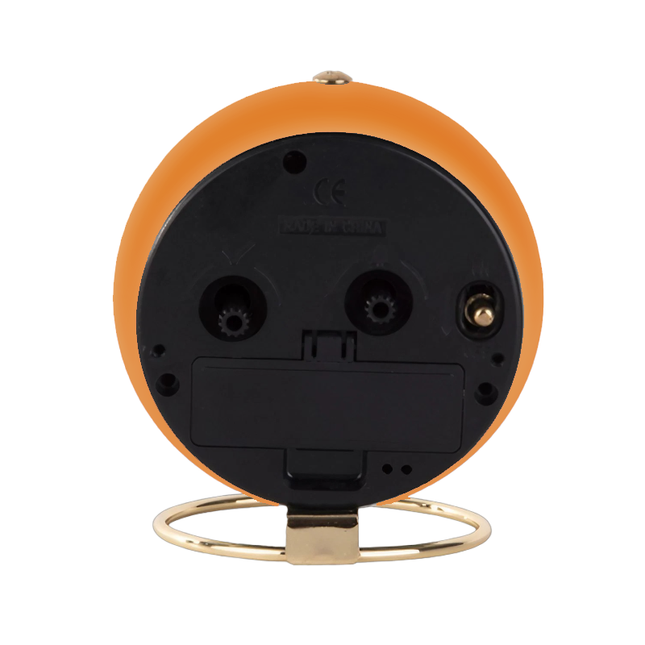 Oranssi pyöreä retro herätyskello