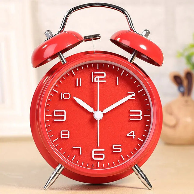 Punainen vintage kaksoiskello herätyskello