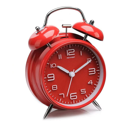 Punainen vintage kaksoiskello herätyskello